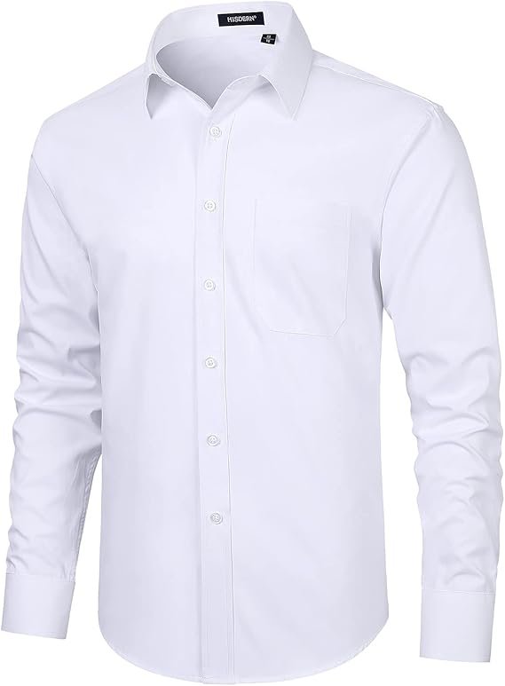 HISDERN-Camisa-de-Vestir-Formal-para-Hombre-Camisas-de-Algodon-de-Manga-Larga-con-Botones-solidos-para-Hombres-1 Cómo Vestirse para una Entrevista: Guía Completa para Proyectar Confianza y Profesionalismo